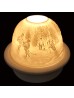 Porcelain Ice Hockey Candle Dome Light w/Candle Plate
